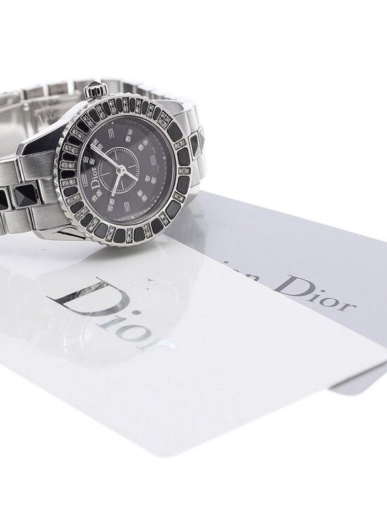 Dior crystal CD112116 Diamond Bezel black Dial Quartz Ladies Watch_ main image 6